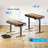 Electric Standing Desk With 3-tier Spacious Fabric Drawers, Height Adjustable Desk With Recessed Power Outlets, Sit Stand Table With Hidden Cable Management Tray-494546544