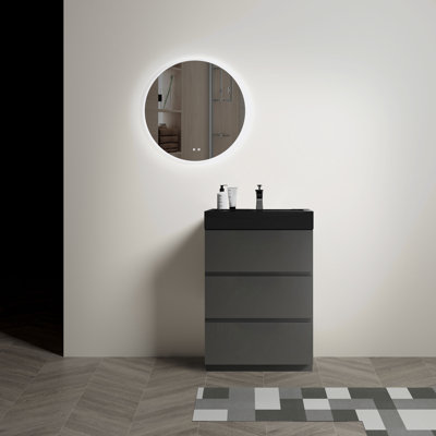 Mulbury 24'' Single Bathroom Vanity with Resin Top