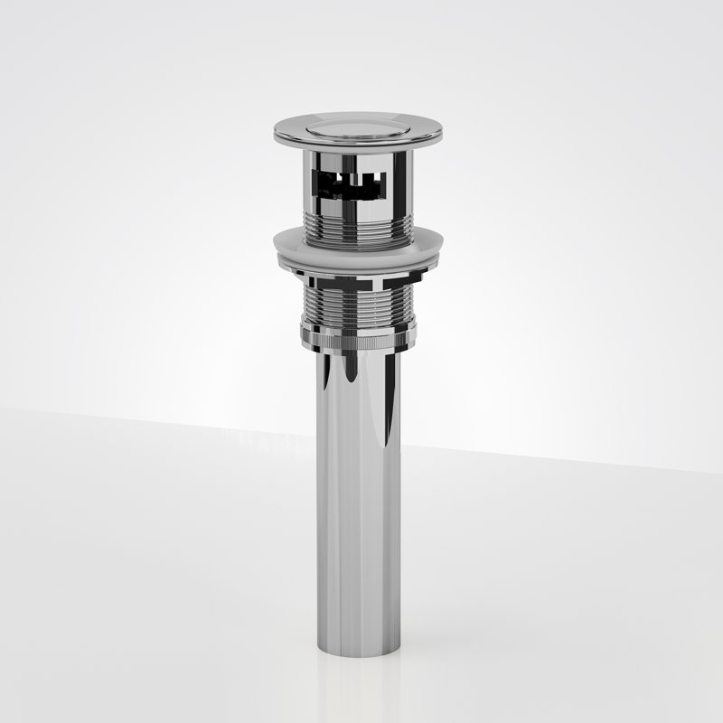 Pop-Up Bathroom Sink Drain with Overflow, Chrome