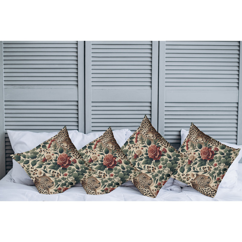 Fabric Reversible Throw Pillow, 16"H x 16"W