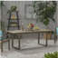 Table de salle à manger d'extérieur extensible en bois d'acacia, gris