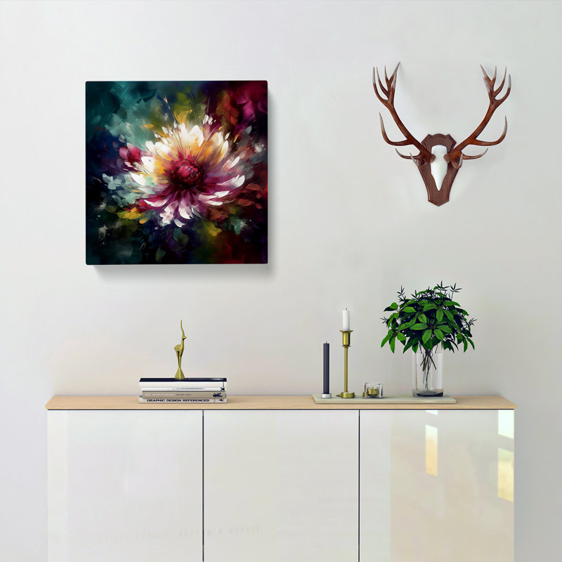 Floral Abstract - No Frame Print, 35cm H x 35cm W x 3cm D