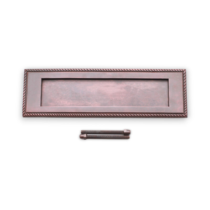 Georgian Letter Plate 250mm Satin Brass, Aged Bronze