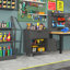 Armoire à outils en métal robuste et durable pour le garage avec roues - Armoire de rangement mobile robuste avec 1 tiroir et 2 portes verrouillables, armoire de rangement à outils roulante, noire et grise