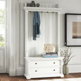 Vivien Hall Tree 39.37'' Wide with Bench
