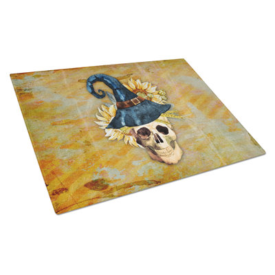 East Urban Home Glass Witch Skull Cutting Board