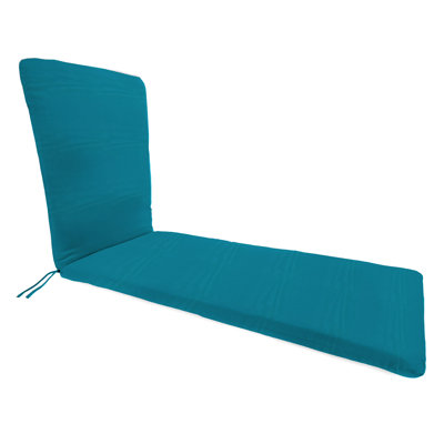 74" x 22" Outdoor Chaise Lounge Cushion with Ties and Loop