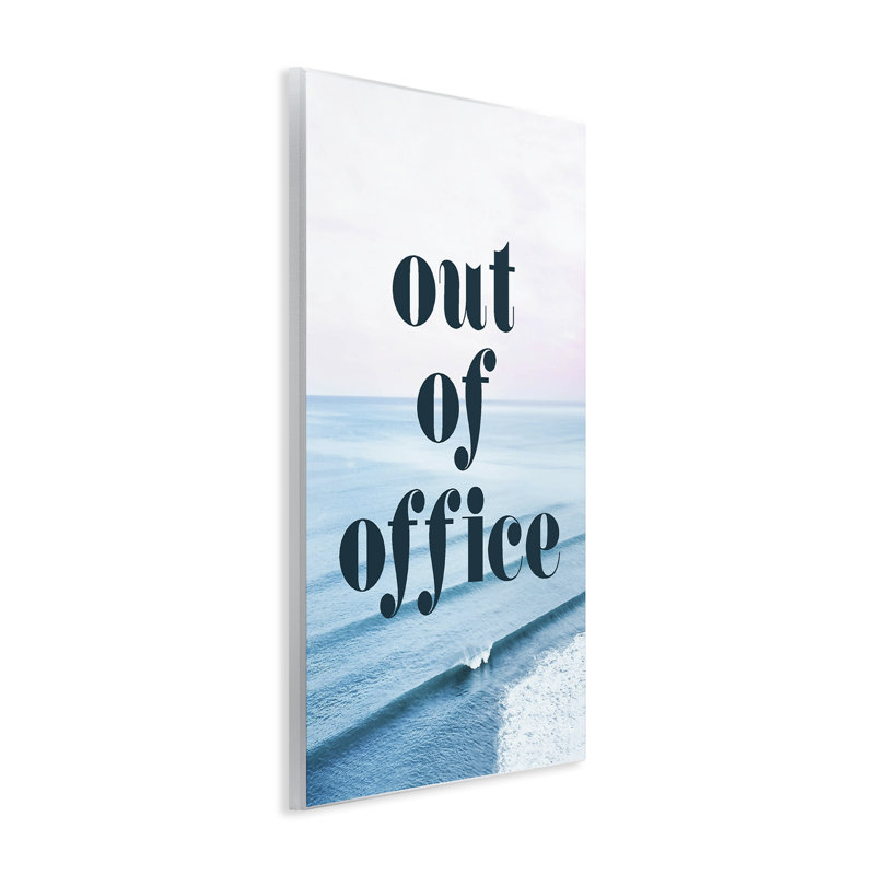 Plaque murale Out of Office Ocean Waves, design par Lil 'Rue, H 15 po x l 10 po