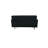Lawson 61"W Black Fabric Convertible Loveseat Sleeper With Pillows