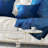 Blue Falling Snow - Abstract Printed Pillow