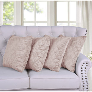 Micro Mink Throw Pillow Covers (Set of 4)