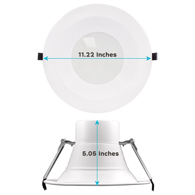 Luxrite 10" LED Recessed Light With J-Box, 3 Colour Options, 3 Wattages 22/29/37.5W, Dimmable,  2300/3000/3700 Lumens, Wet Rated, IC Rated