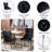 Faux Marble Dining Table Set, 69.3" Rectangular Dining Table & Tufted Velvet Chairs, Modern Kitchen Dining Room Table with Dual U-Shape Stainless Steel Base and Chairs Set-764896889-764896888