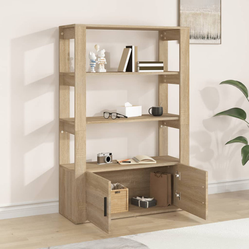 Kerian Sideboard 80x30x119,5 cm Engineered Wood, Sonoma Oak