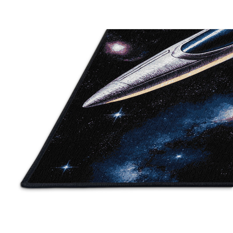 Tapis gris lavable à la machine, Rectangle 7 pi x 9 pi