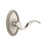 Cortina Wave/Drop Passage (Hall & Closet) Door Lever with Oval Rosette