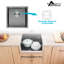Évier de cuisine à simple cuve en acier inoxydable encastrable L 18 po x l 18 po-124062873