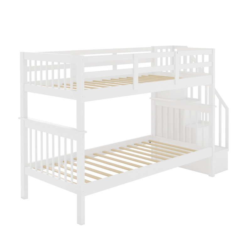Fadıl Twin Over Twin Standard Bunk Bed by Harriet Bee, White