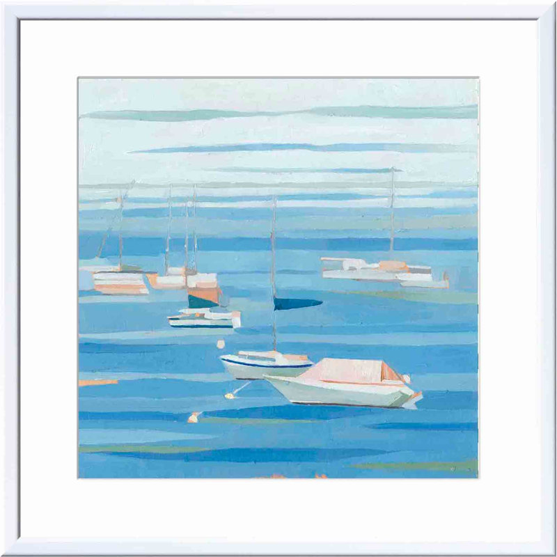 Summer Regatta I by Emma Scarvey, White, 32"H x 48"W