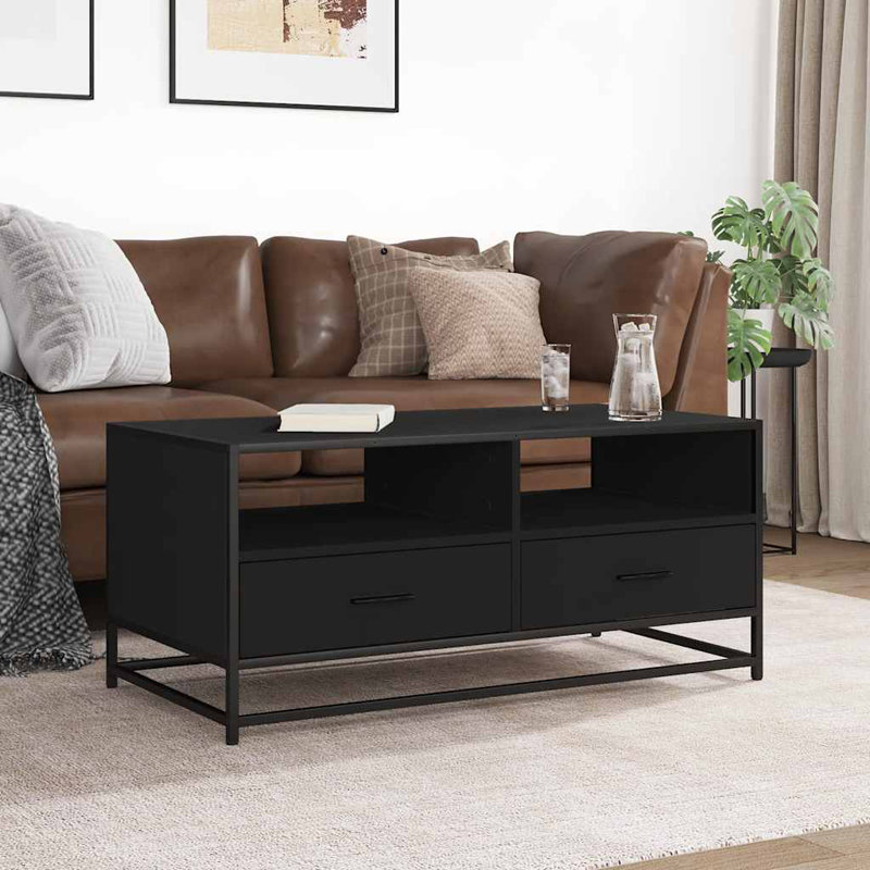 Coffee Table with Storage, Black