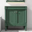 Meuble-lavabo de 30 po d'inspiration française | Portes à fermeture en douceur, pieds en bois massif, détails sculptés et boutons, lavabo en céramique avec robinet de 4 po-1320437251