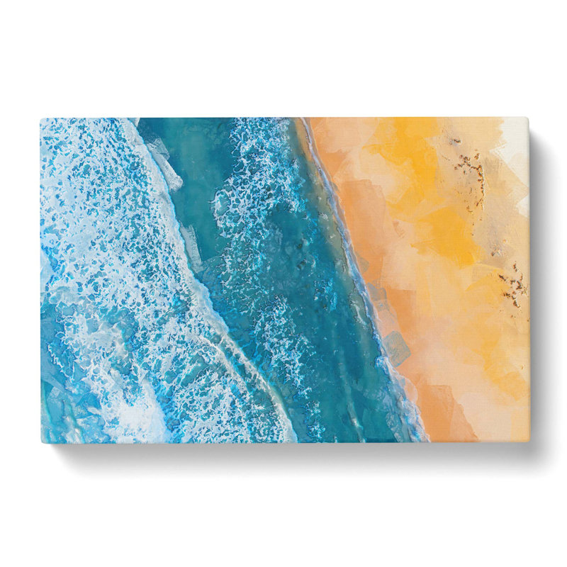 The Palm Coast In Florida In Abstract - Wrapped Canvas Print, 40cm H x 60cm W x 3cm D