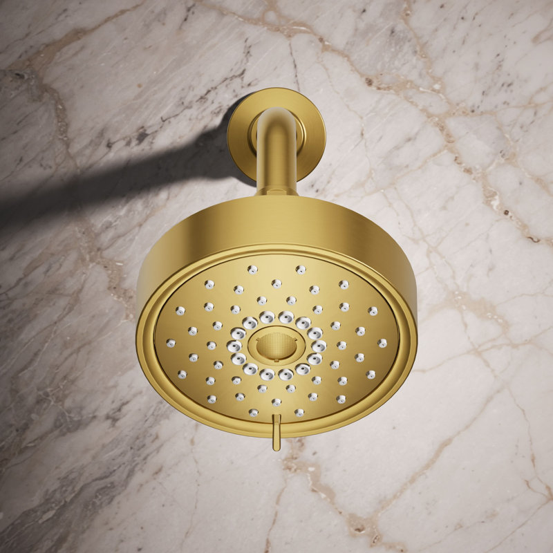Kohler Purist 2.5 Gpm Multifunction Wall Mount Showerhead, Three Spray Settings, 5.5" High Pressure Spray Head