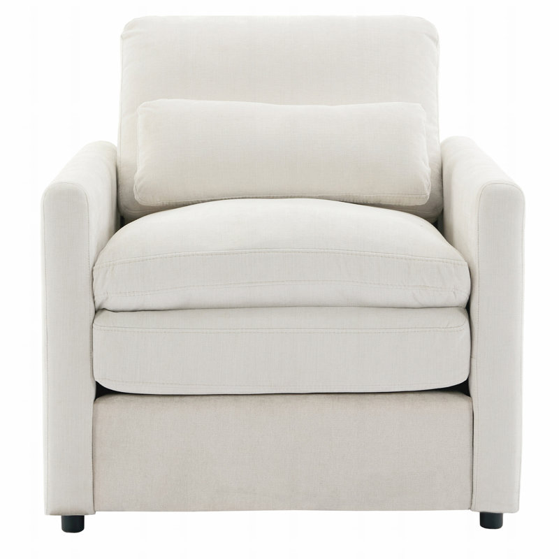 Fauteuil rembourré surdimensionné et confortable Comfy Cloud, Beige