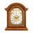 Roman Numeral Linden Solid Wood Atomic Tabletop Clock in Wood
