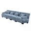 Canapé modulaire 4 places pour salon confortable Canapé modulaire à assise profonde, canapé en chenille Canapé rembourré confortable pour salon, appartement, studio, bureau, bleu chenille