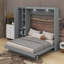 Grand lit escamotable avec garde-robe et DEL