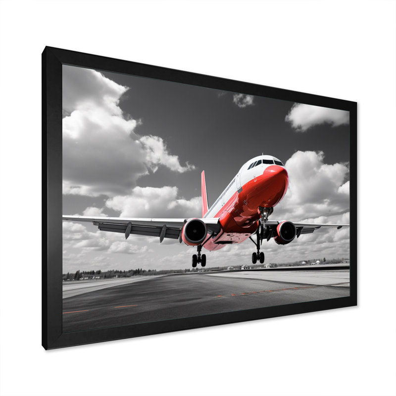 Grey Flight Of Dreams - Transportation Canvas Prints, Cadre simple noir, H 16 po x l 32 po x P 1 po