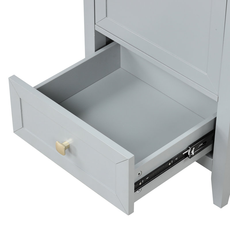 Single Bathroom Vanity with Solid + Manufactured Wood Top