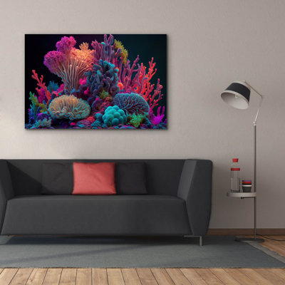 Coraux colorés sur toile