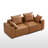 Makassar 78“ Square Arm Loveseat Modular Chenille Sofa-874300227