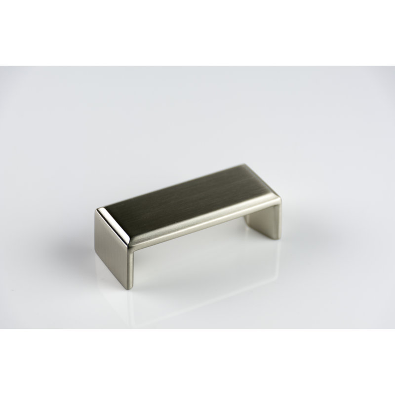 Poignée barre 2 1/2" au centre Creta, Nickel brossé