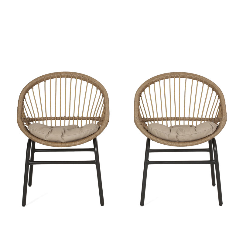 EDGAR LAWN WIKER CHAIR DECK CHAIR ( SET OF 2 )