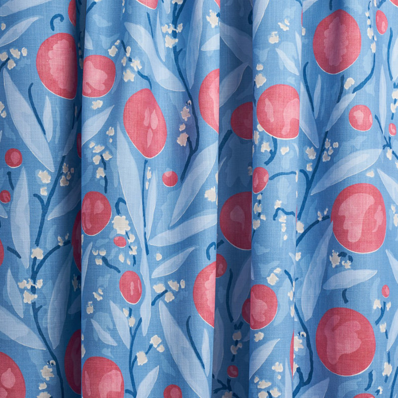 Mirabelle Fabric, Berry/Blue