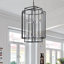 Lustre élégant avec cadre géométrique au design unique (ampoule non incluse)-158230675-158230674