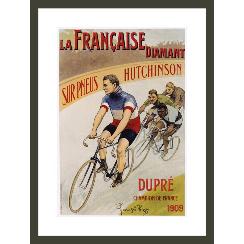 Affiche «La Francaise Diamant» par Pierre Gonzague Privat, impression giclée sur cadre, H 29,5 po x l 22,25 po