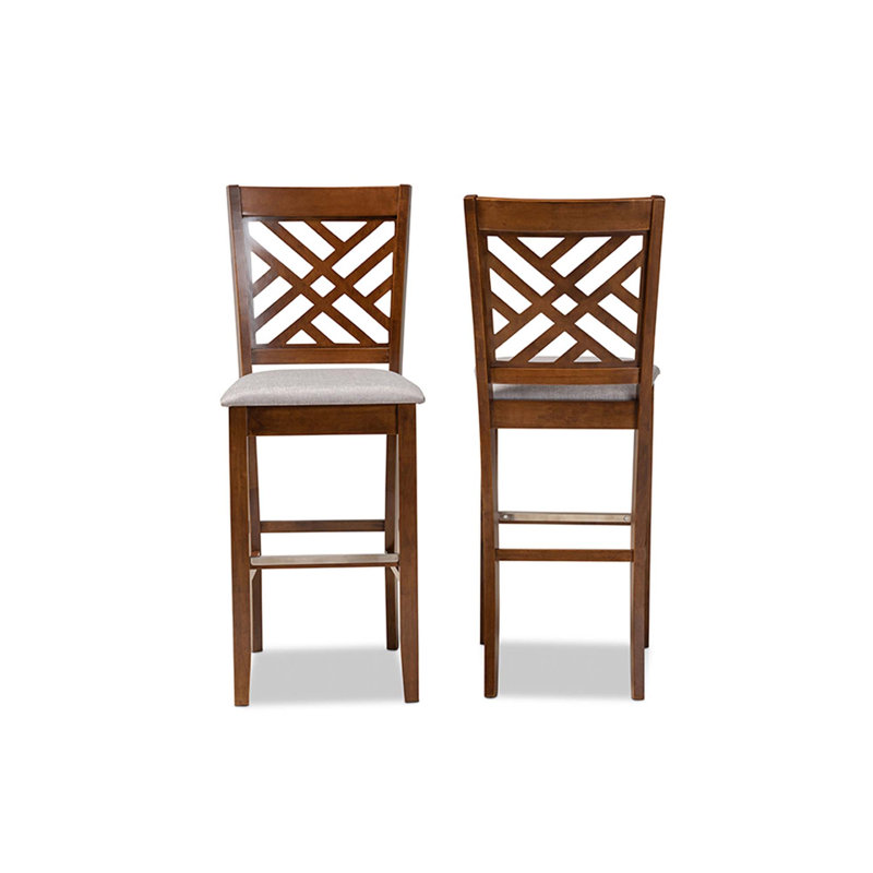 Tabouret 28,3 ", Cadre gris / noyer