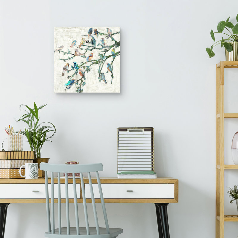 « Wings of Spring I » par Dixon Design - reproduction de peinture sur toile tendue, H 20 po x l 20 po x P 2 po