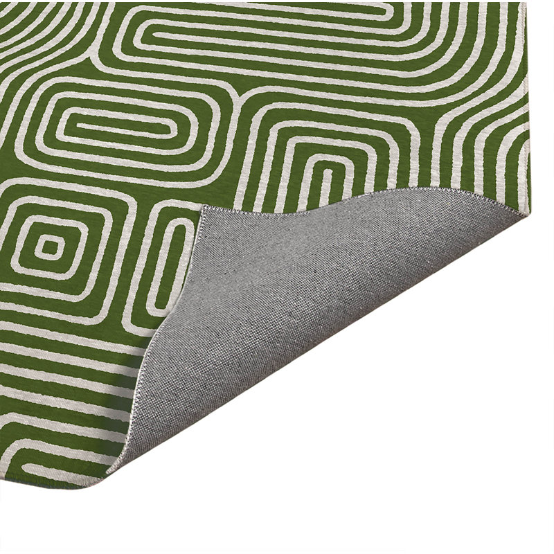 Tapis de cuisine à profil bas Timeless Walk, Rectangle 5 pi x 7 pi, Vert olive