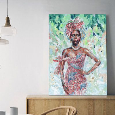 Green Ethnic - No Frame Painting on Canvas