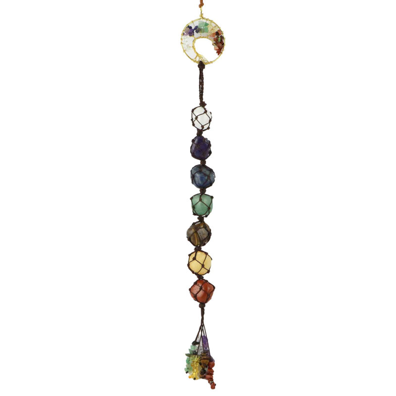 Ornement en forme de pampille 16 po 7 Chakra Tree