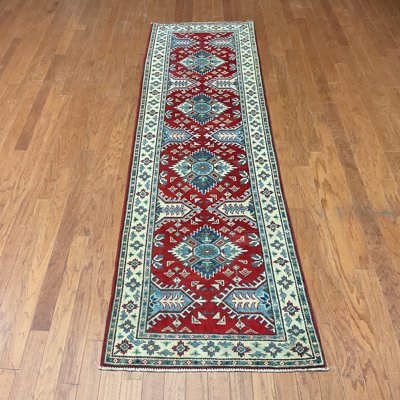  Handmade Kazak Wool Runner
