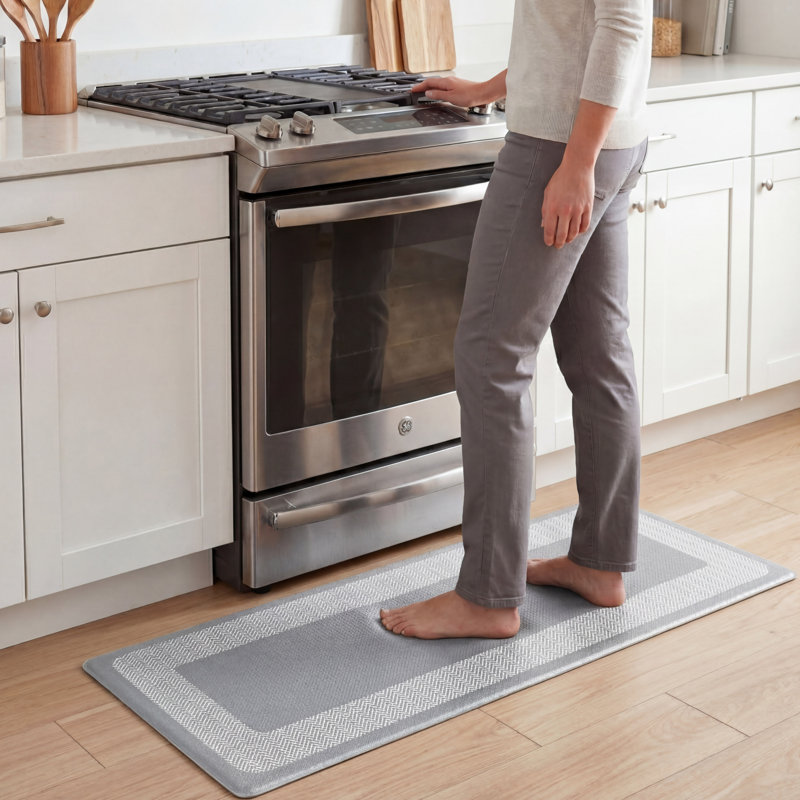 Tapis de cuisine Chef Gear Hettie, L 48 po x H 18 po, Gris
