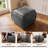 Elliona Square Top-Grain Leather Ottoman-1223669393