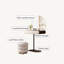Table de meuble-lavabo compacte 23,62 po en bois massif blanc compact