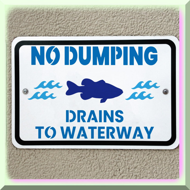 Reusable Plastic Drain Sign